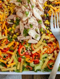 Everyone loves this Southwest Chicken Salad - get the recipe at barefeetinthekitchen.com