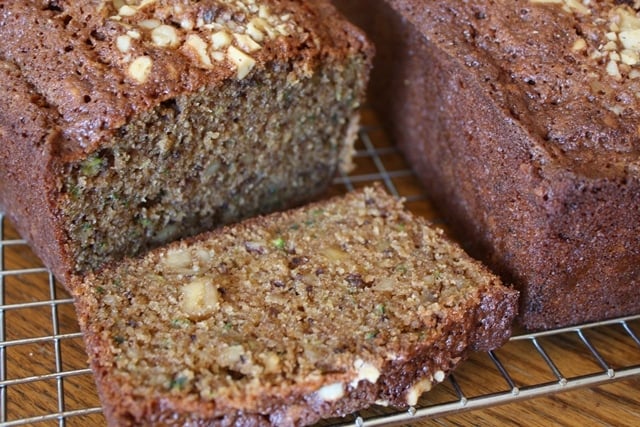 Zucchini Spice Bread with Walnuts and Olive Oil recipe by Barefeet In The Kitchen