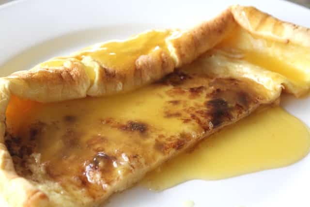 German Pancakes with Orange Sauce recipe by Barefeet In The Kitchen