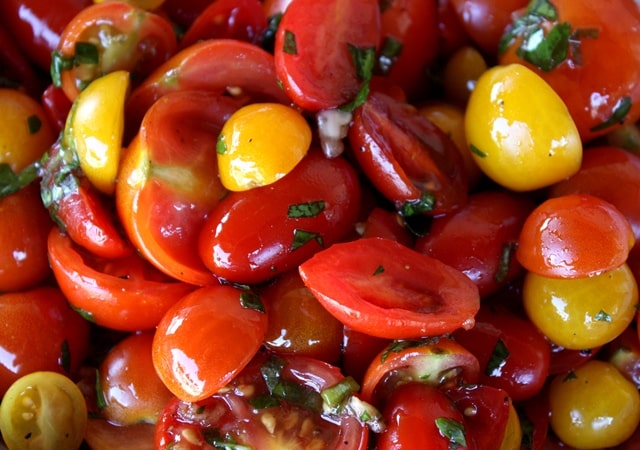 Marinated Tomatoes recipe by Barefeet In The Kitchen