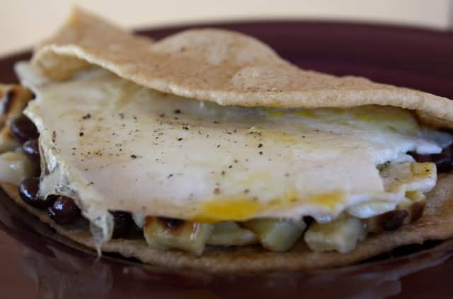 Huevos Rancheros Breakfast Wrap recipe by Barefeet In The Kitchen