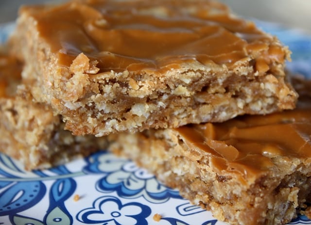 Oatmeal Butterscotch Bars recipe by Barefeet In The Kitchen