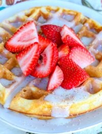 Whole Wheat Waffles with Waffle Sauce and Fresh Berries