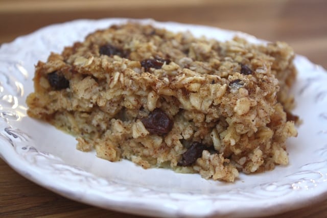 Cinnamon Spice Soaked & Baked Oatmeal recipe by Barefeet In The Kitchen