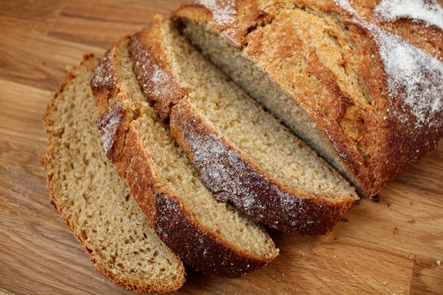 100% Whole Wheat Free-Form Artisan Bread recipe by Barefeet In The Kitchen