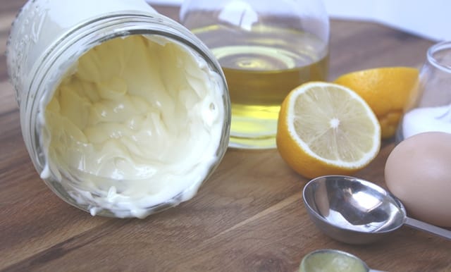 Quick and Easy Homemade Mayonnaise with Olive Oil recipe by Barefeet In The Kitchen