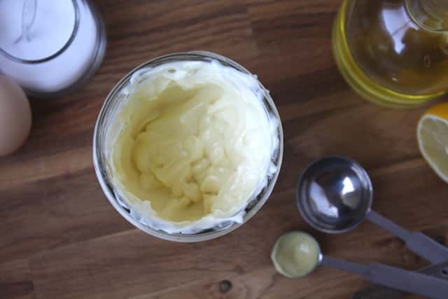 Quick and Easy Homemade Mayonnaise with Olive Oil recipe by Barefeet In The Kitchen