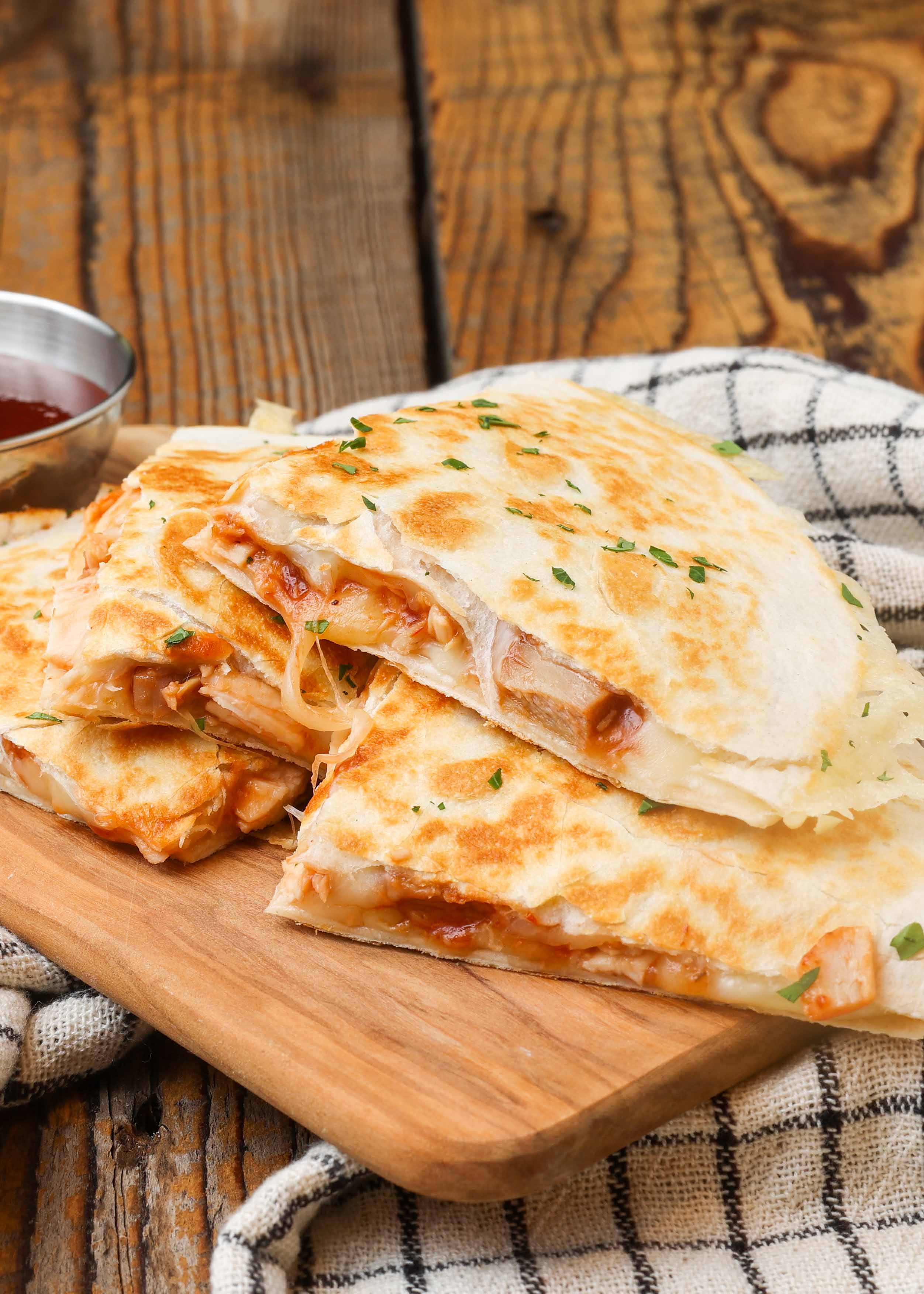 Easy Pan Grilled Chicken Quesadillas