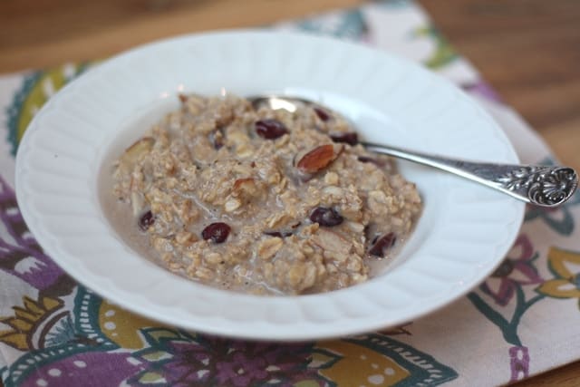 Cranberry Almond Oatmeal - In the Crockpot recipe by Barefeet In The Kitchen