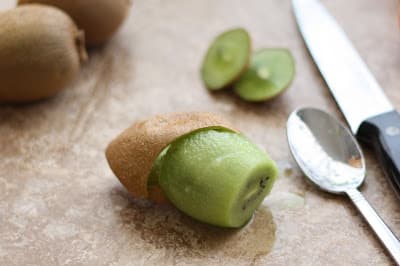 Kitchen Tip: How to Peel a Kiwi Fruit Using a Spoon recipe by Barefeet In The Kitchen