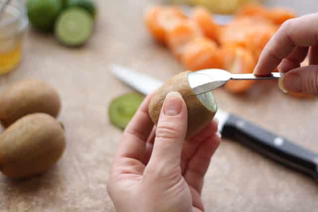 Kitchen Tip: How to Peel a Kiwi Fruit Using a Spoon recipe by Barefeet In The Kitchen
