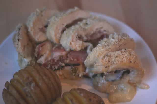 Green Chile Chicken Cordon Bleu recipe by Barefeet In The Kitchen