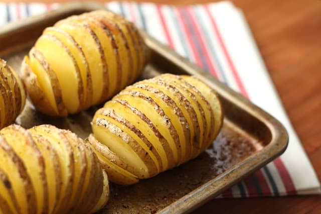 Hasselback Potatoes recipe by Barefeet In The Kitchen
