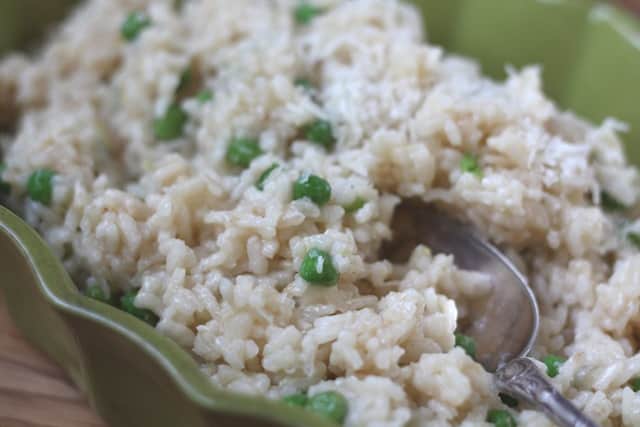 Lemon Risotto with Peas recipe by Barefeet In The Kitchen