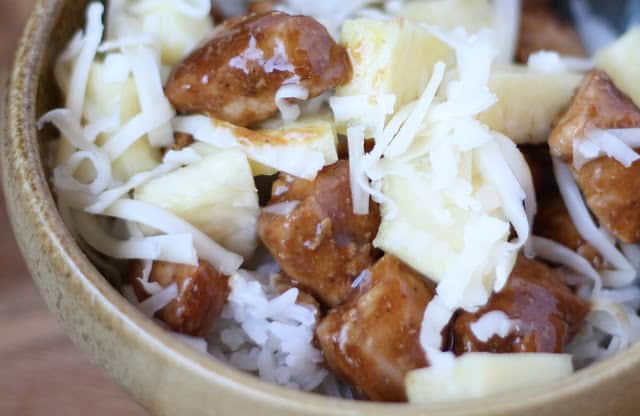 Pineapple Teriyaki Chicken Bowls and Tacos recipe by Barefeet In The Kitchen