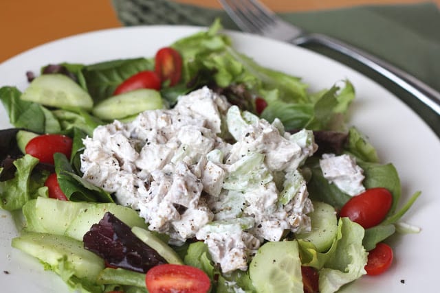 Simple Turkey Salad recipe by Barefeet In The Kitchen