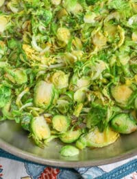 These caramelized Brussels sprouts are so good, you'll be sneaking them straight from the pan!
