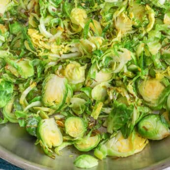 These caramelized Brussels sprouts are so good, you'll be sneaking them straight from the pan!