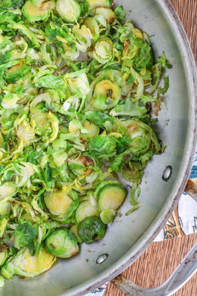 Caramelized Brussels Sprouts on the stovetop