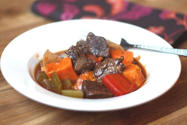 Beef Stew with Sweet Root Vegetables recipe by Barefeet In The Kitchen