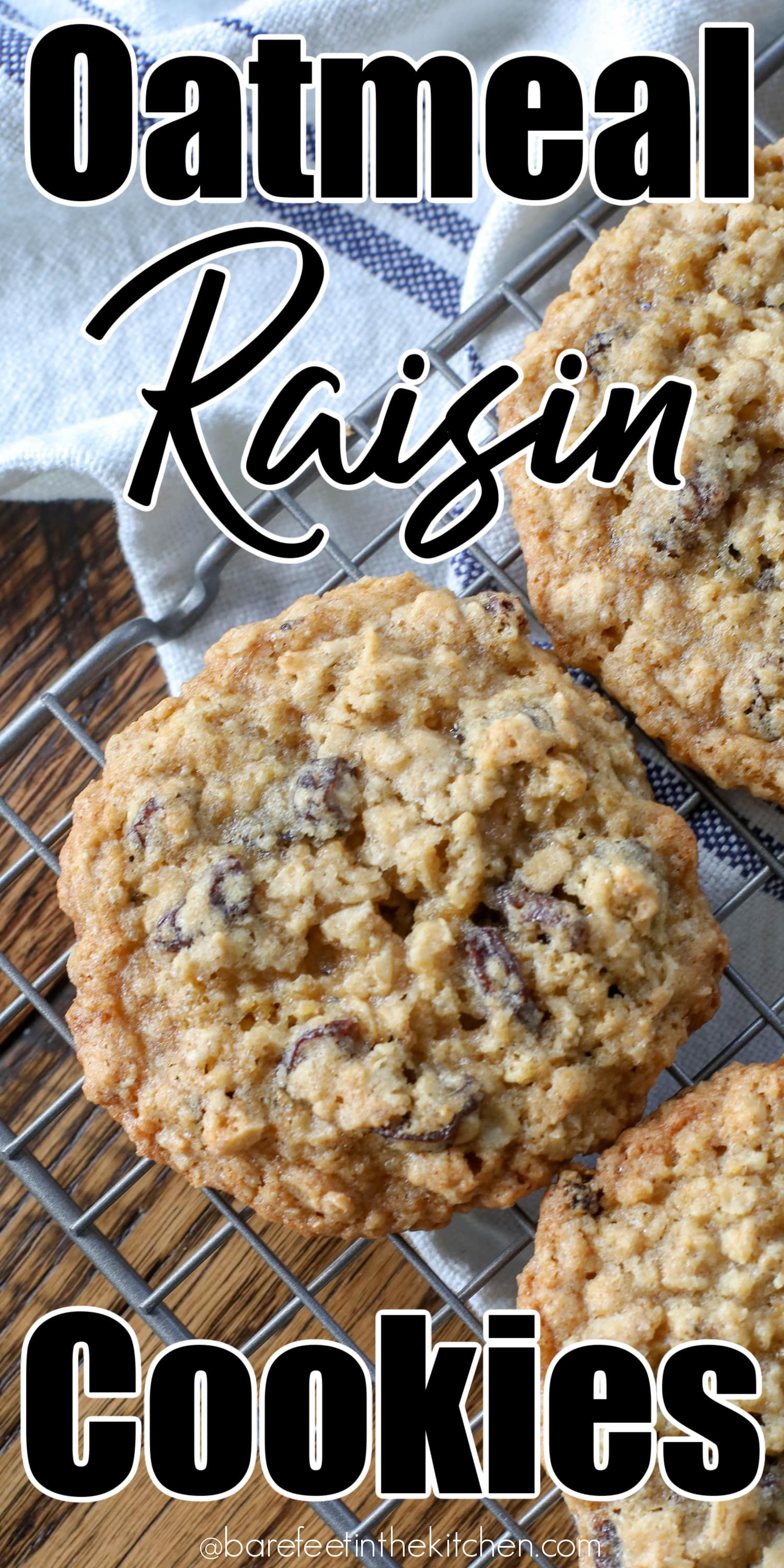 Chewy Oatmeal Raisin Cookies