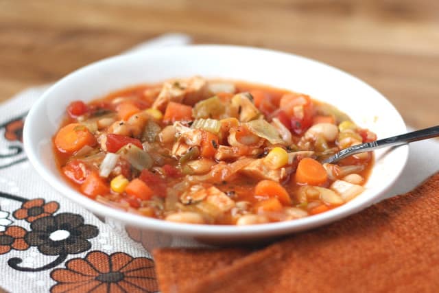 Italian Chicken and Vegetable Soup recipe by Barefeet In The Kitchen