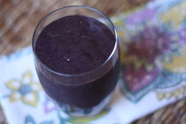 Blueberry Carrot Top Smoothie recipe by Barefeet In The Kitchen
