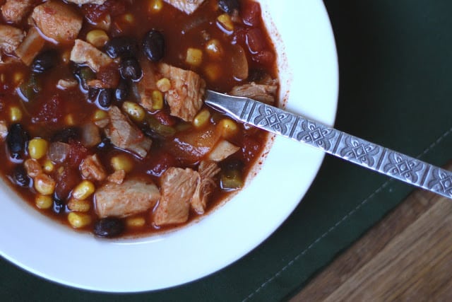 Simple Enchilada Soup with Chicken or Turkey