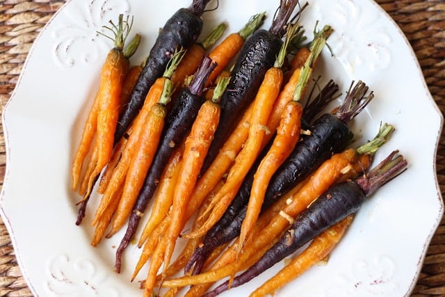 Roasted Carrots with Garlic and Onion recipe by Barefeet In The Kitchen