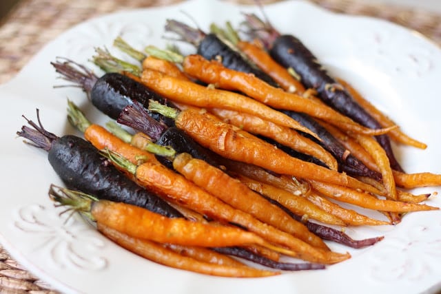 Roasted Carrots with Garlic and Onion recipe by Barefeet In The Kitchen