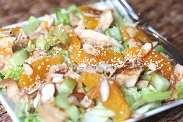 Chinese Chicken Salad with Ginger Sesame Dressing recipe by Barefeet In The Kitchen