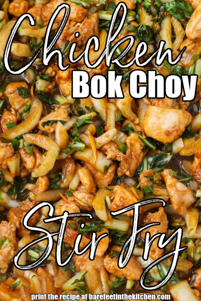 Stir-fried chicken bok choy