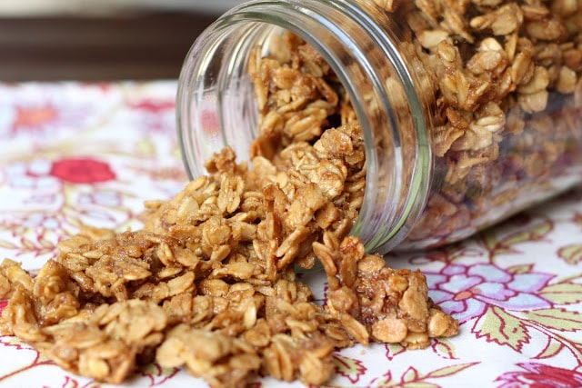 Chewy Oatmeal Toffee Cookie Granola recipe by Barefeet In The Kitchen