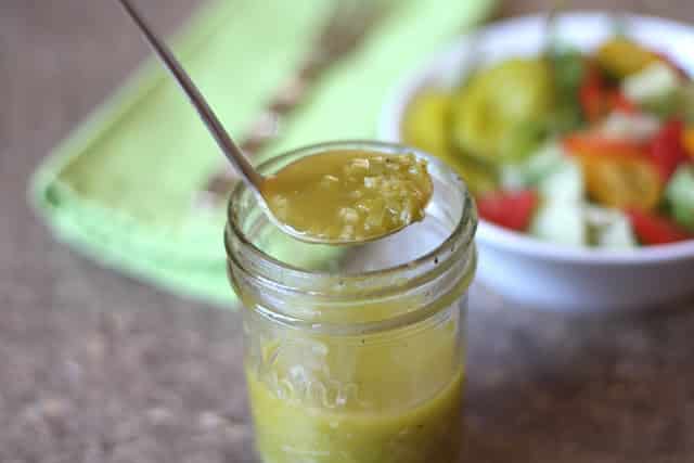 Pepperoncini Lime Vinaigrette recipe by Barefeet In The Kitchen
