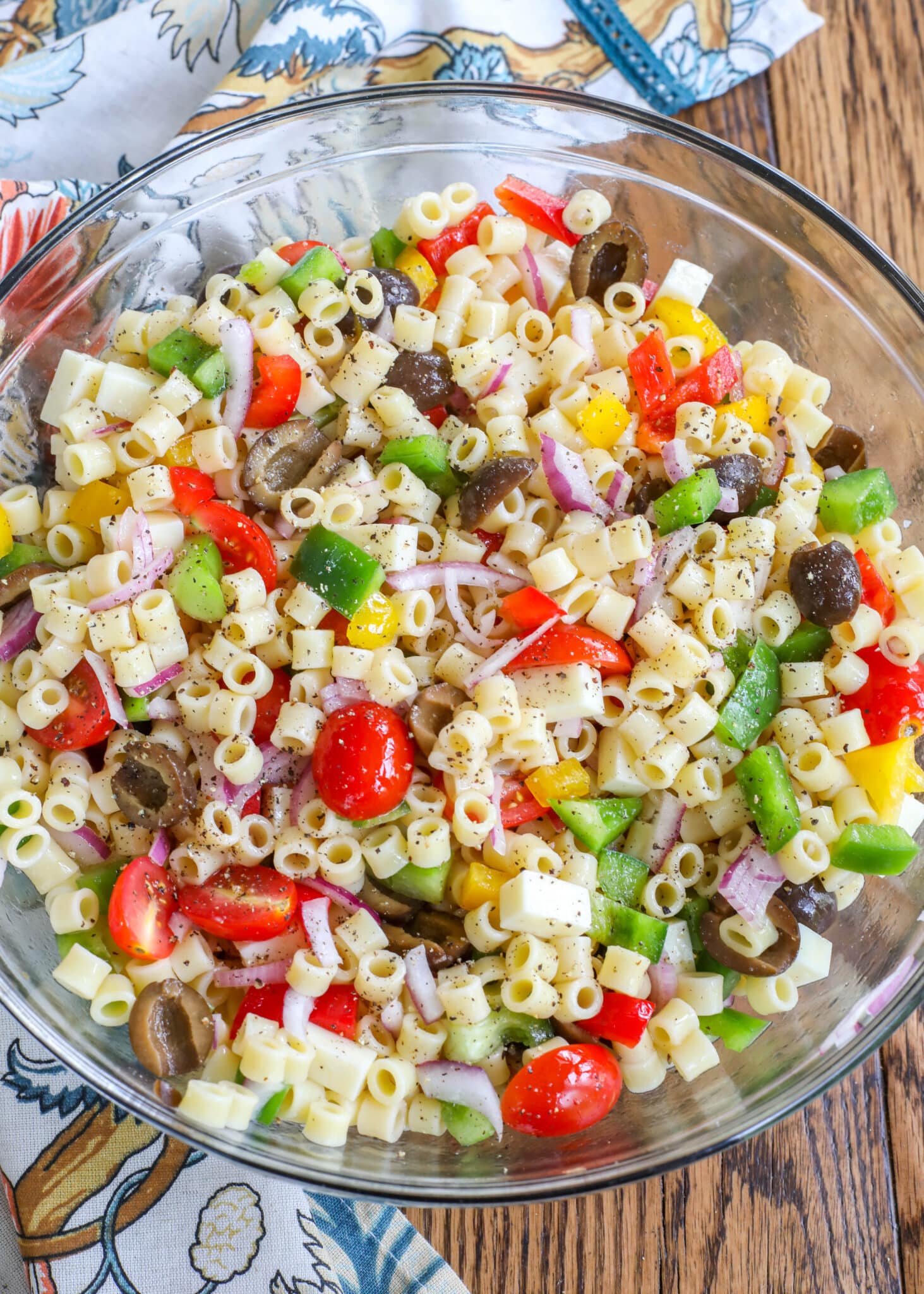 Vegetable Pasta Salad with Cheese