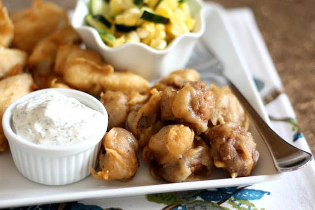 Beer Battered Mushrooms recipe by Barefeet In The Kitchen