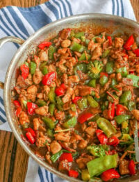 Chinese Vegetable Stir Fry with Chicken and Bacon