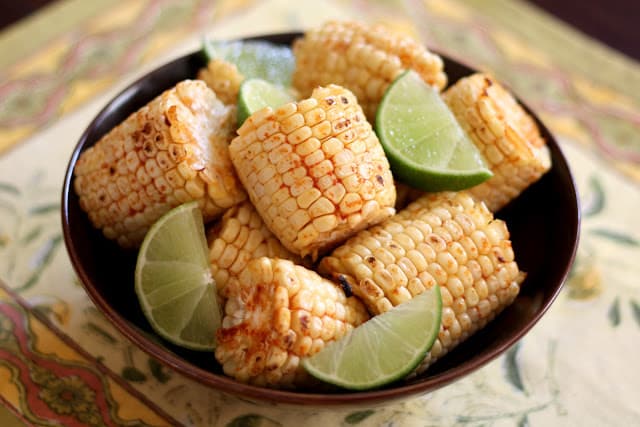 Broiled or Grilled Chili Lime Corn on the Cob recipe by Barefeet In The Kitchen