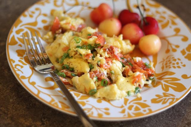 Smoked Salmon Scrambled Eggs recipe by Barefeet In The Kitchen