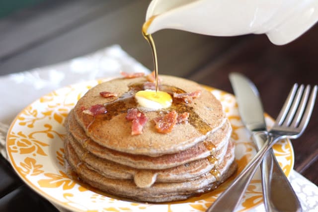 Almond Buckwheat and Bacon Pancakes - Gluten Free recipe by Barefeet In The Kitchen
