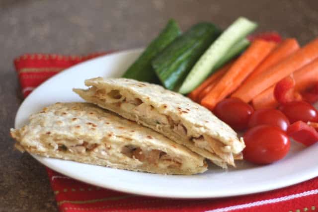 Asian Chicken Quesadillas recipe by Barefeet In The Kitchen