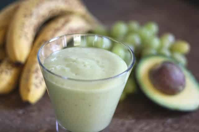 Apple Avocado Banana Grape Smoothie recipe by Barefeet In The Kitchen