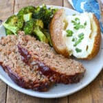 Balsamic Glazed Meatloaf is a dinnertime game changer! Get the recipe at barefeetinthekitchen.com