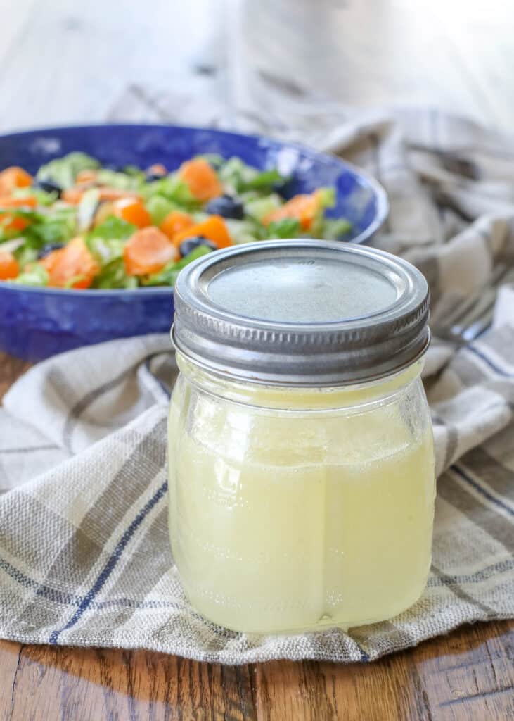 Champagne Vinaigrette is a tangy sweet dressing that's perfect for any side salad.