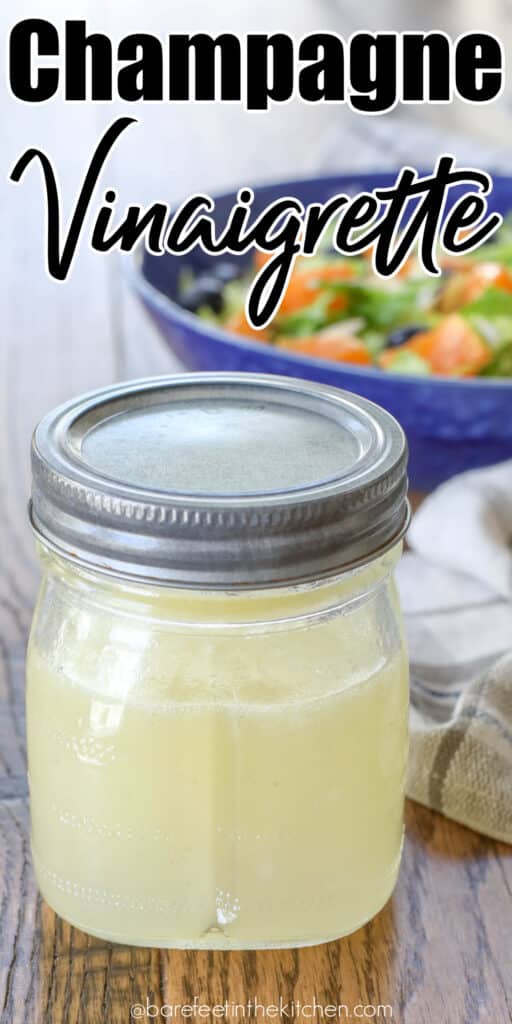 Homemade Champagne Vinaigrette is a tangy sweet dressing that's perfect for any side salad.
