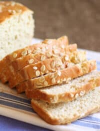 Honey and Oat Gluten Free Sandwich Bread - get the recipe at barefeetinthekitchen.com