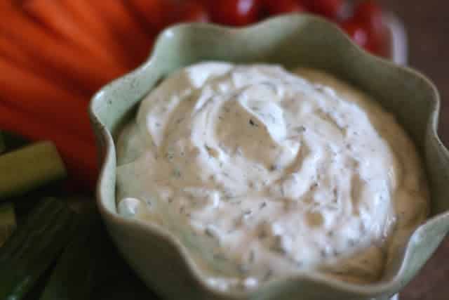 Homemade Ranch Dip with Fresh Herbs recipe by Barefeet In The Kitchen