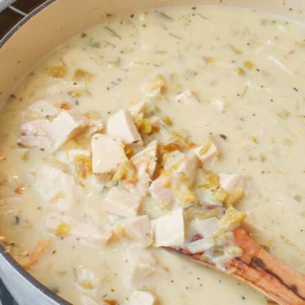 Creamy Turkey Green Chile Soup - Barefeet in the Kitchen