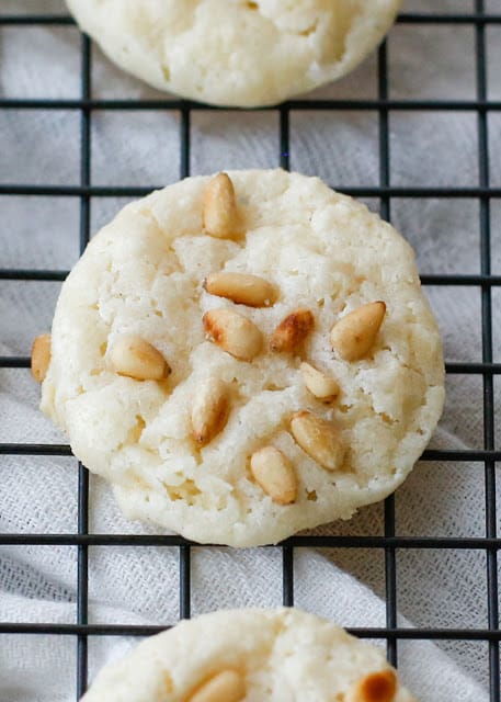 Italian Pignoli Cookies (aka Pine Nut or Pinon Cookies) - get the recipe at barefeetinthekitchen.com