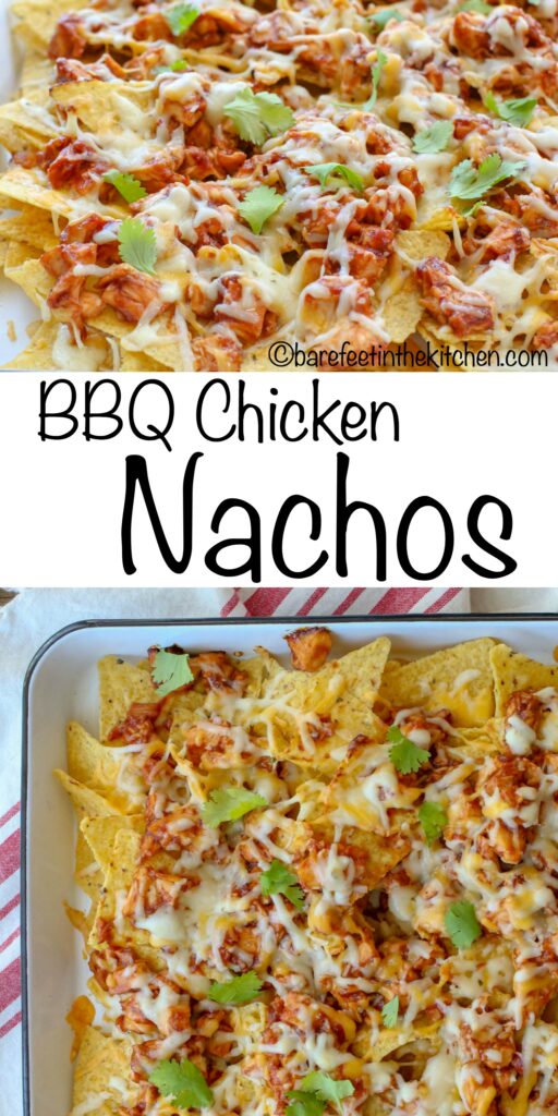 You only need four ingredients to make these irresistible BBQ Chicken Nachos! 
